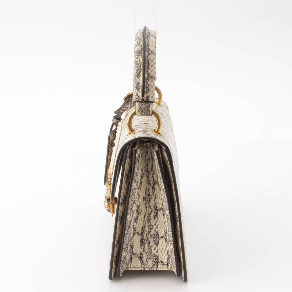 Gucci Leather Python Queen Handbag LOVED Margaret Nam Beige
